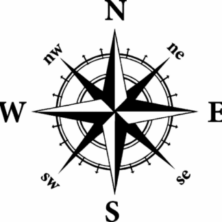 Boat ship nautical compass wall art decal decor sticker diy decoration medium