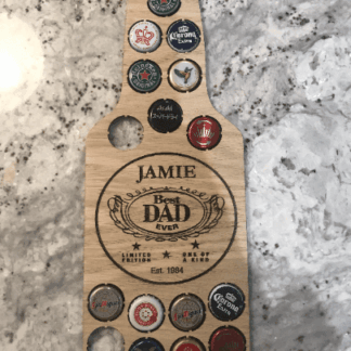 Father’s Day day personalised engraved beer bottle top holder Plaque dad gift cider, ale, ipa, man cave, gift for him