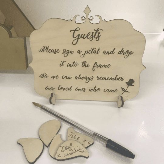 Beauty and the Beast themed gold wedding drop box - Image 3