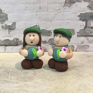gardener miniature model gardening gift clay figure