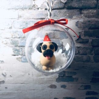 Pug bauble pug Christmas decoration