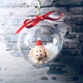 Pig bauble clay figure