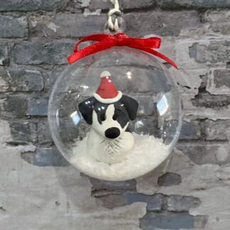 Border collie bauble collie clay figure