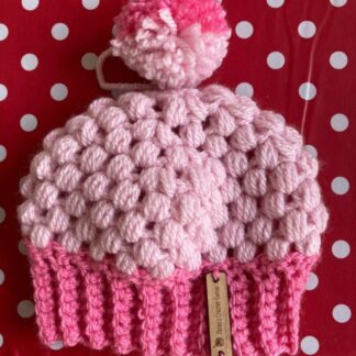 Handmade Crochet Baby Girl Beanie 0-3 Months