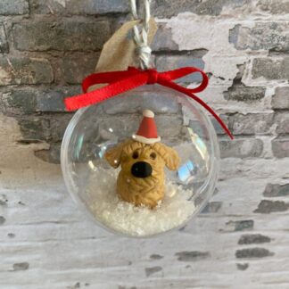 Cockapoo labradoodle Christmas bauble