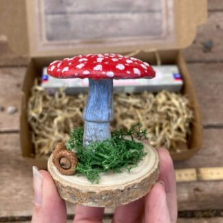 Toadstool incense stick holder
