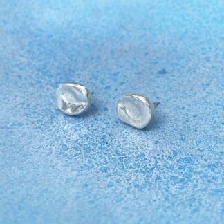 Solid Silver nugget studs