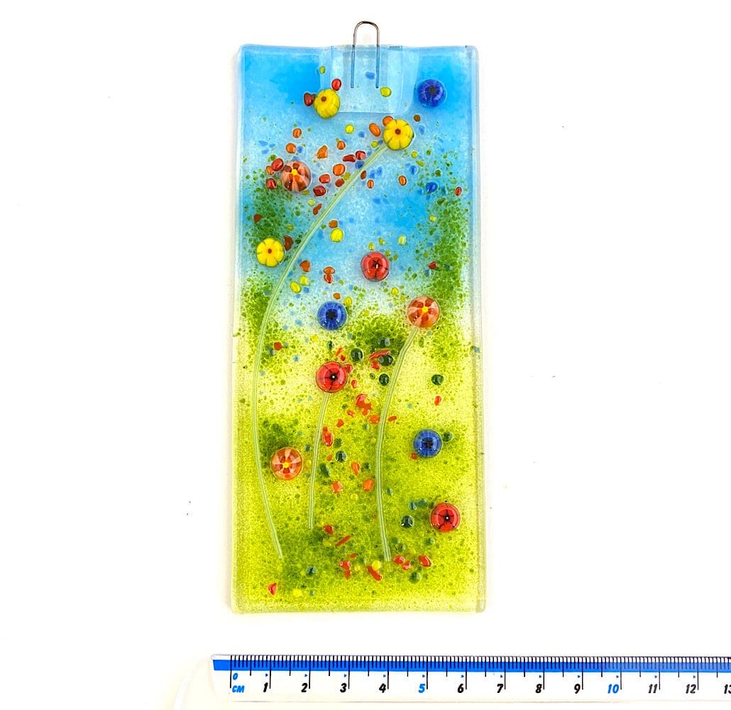 Fused Glass Summer Flower Garden Suncatcher - Image 4