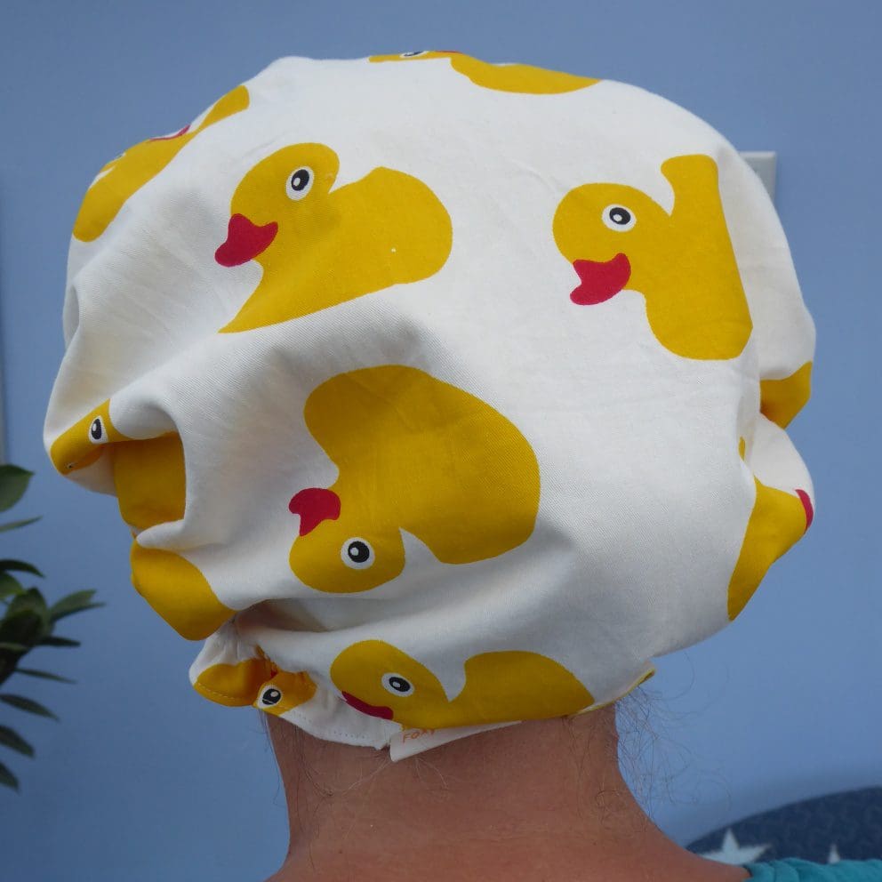 Scallop Shell Print Luxury Shower Cap - Image 5