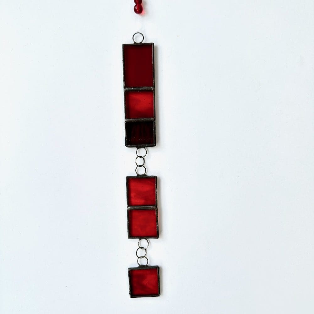 Stained glass window strip hanger