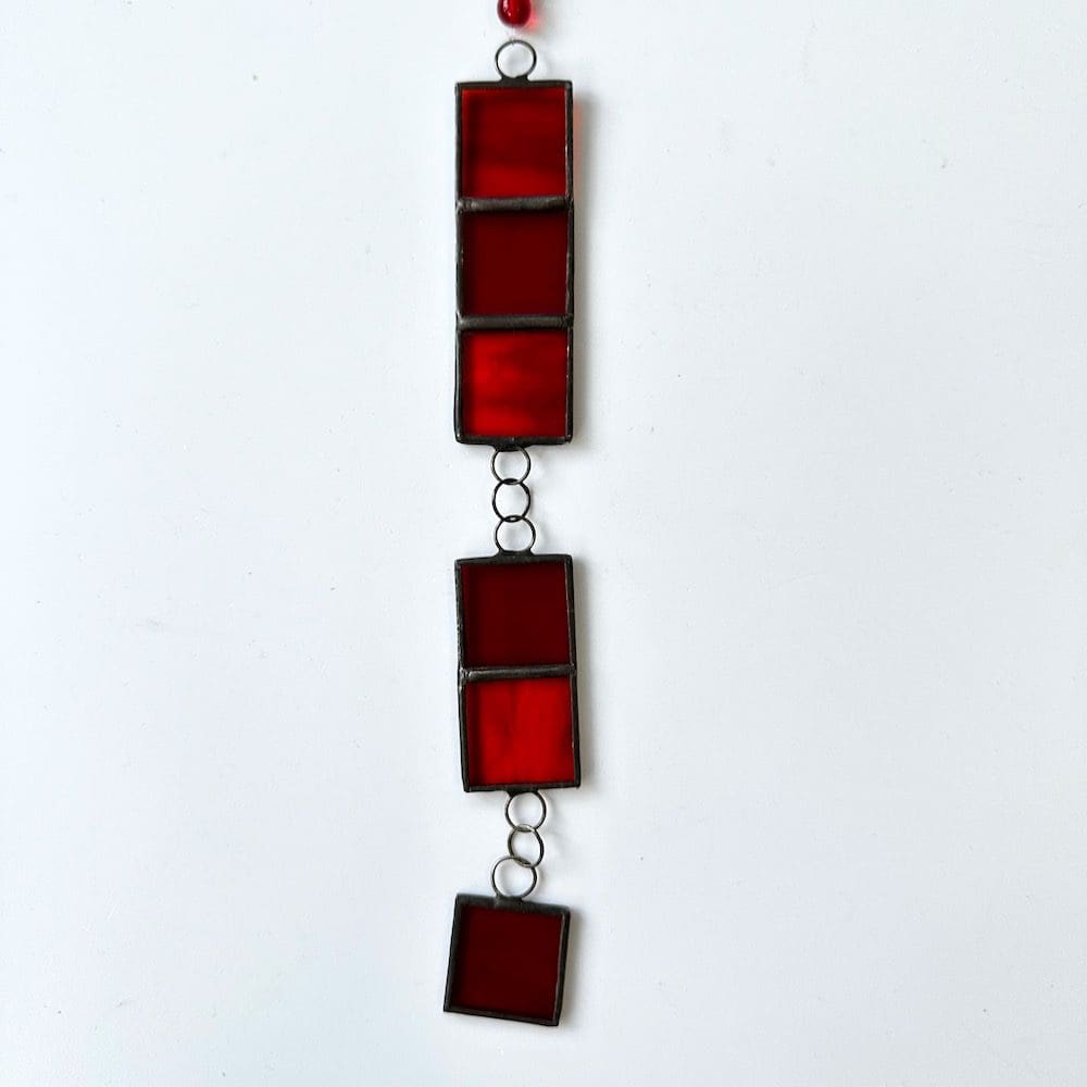 Stained glass window strip hanger