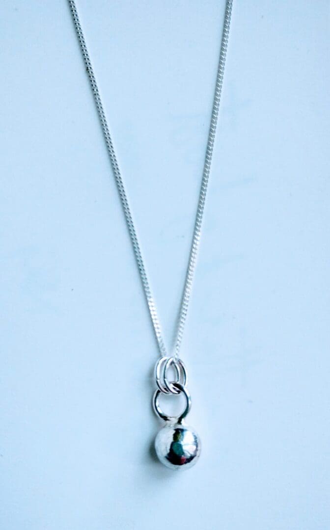 Pearl of Silver Pendant - Sterling Silver Pendant and Necklace - Image 2