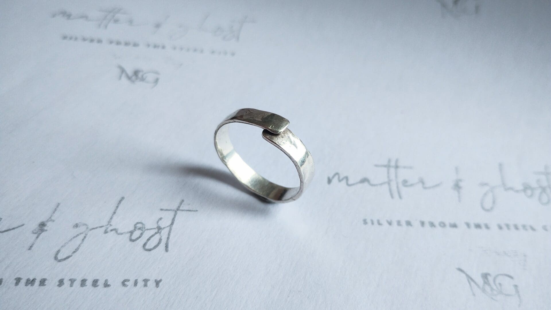 Ribbon Wrap Sterling Silver Ring Adjustable