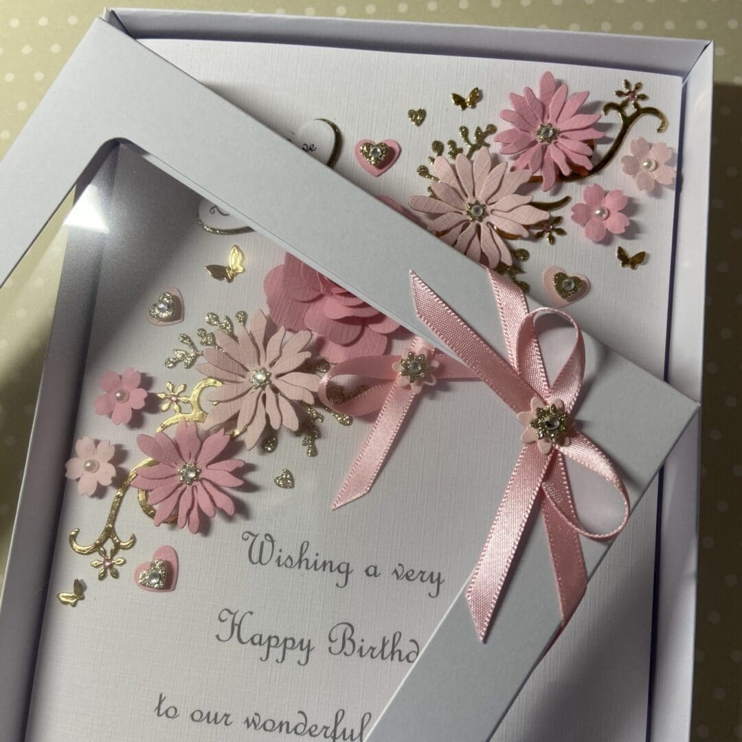 Personalised Handmade Birthday Card Daughter Wife Mum Gift Boxed Keepsake - Image 7