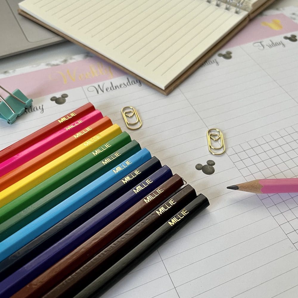 Personalised Colouring Pencil Set, Customised Children's Name Pencils - Image 4