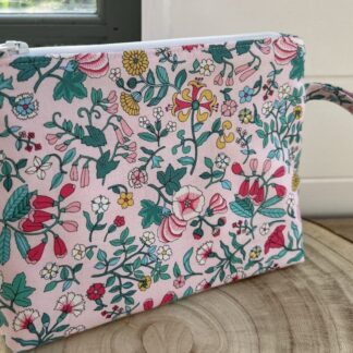 Make up bag in Liberty Flower Show Sunrise