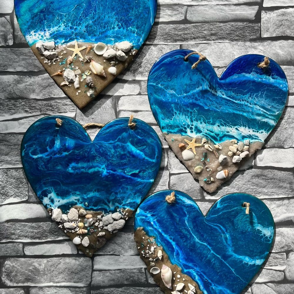 Large hanging beach heart - Image 8