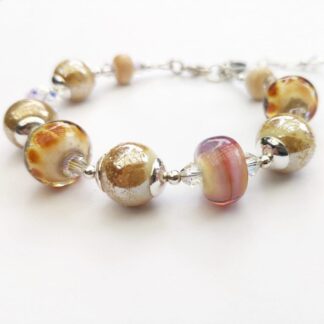 Lampwork glass bracelet