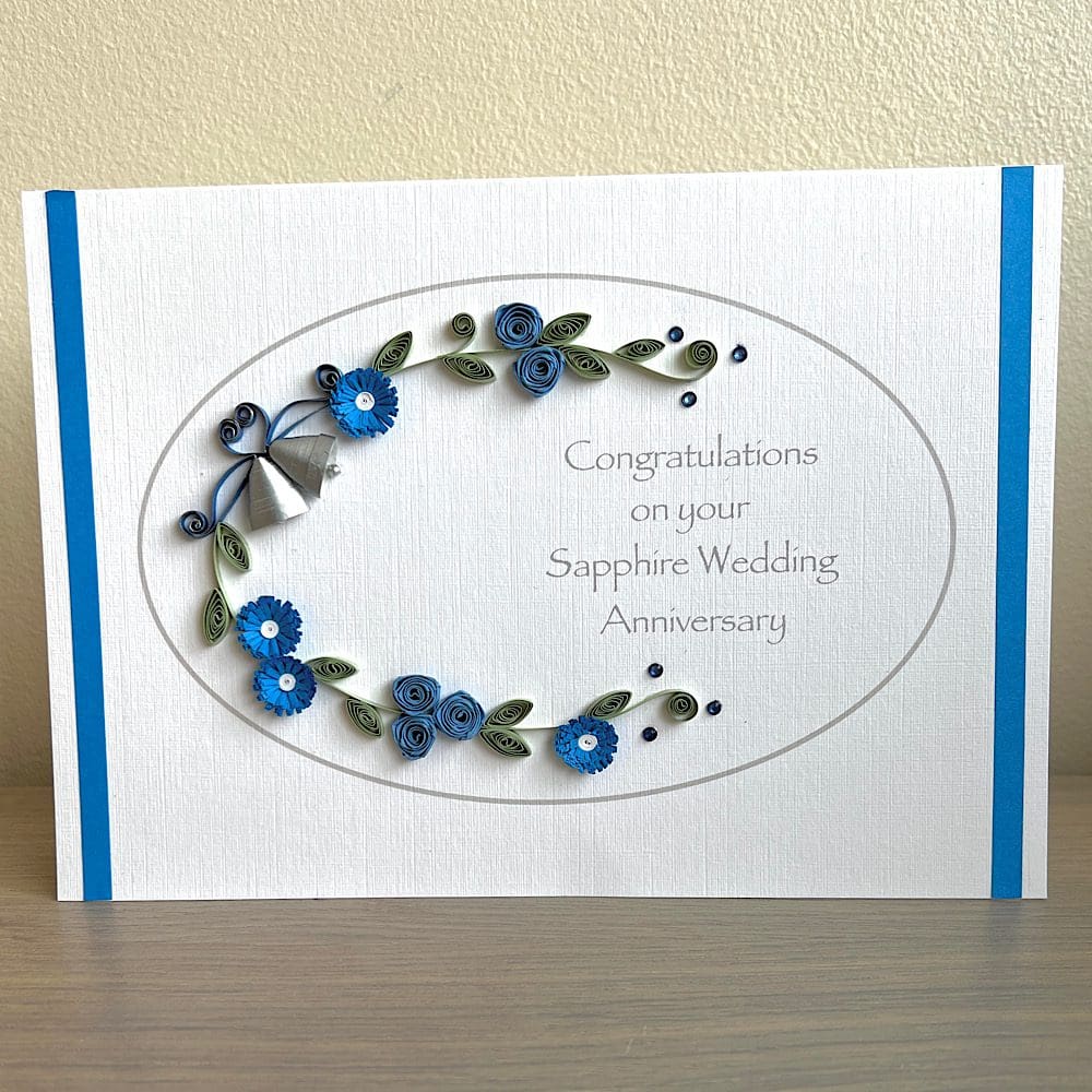 Sapphire 65th wedding anniversary congratulations card