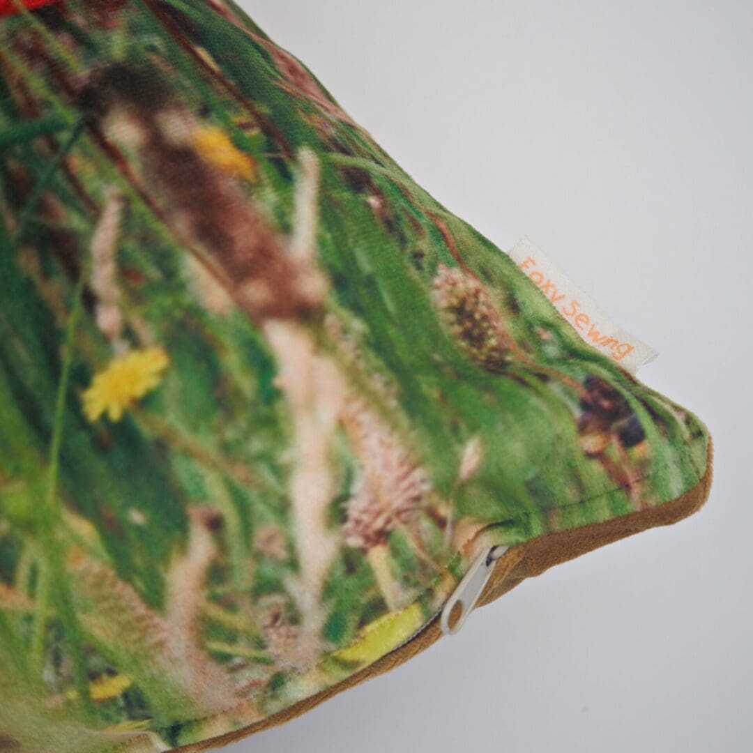 Velvet Wildflower Meadow Cushion Cover - Image 4