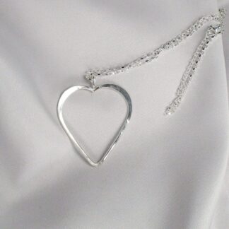 silver heart necklace
