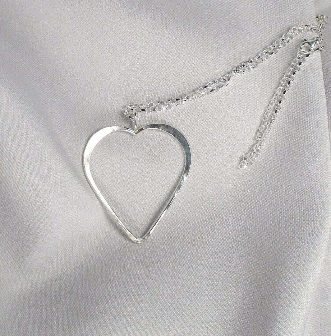 silver heart necklace