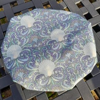 Scallop Shell Print Luxury Shower Cap
