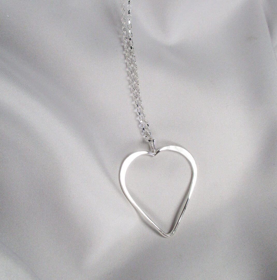 silver heart necklace