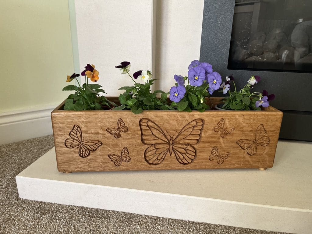 Solid Oak Planter