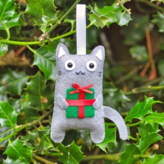 Cute cat Christmas decoration