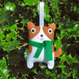 Cute dog Christmas decoration