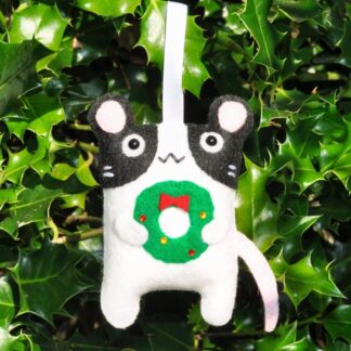Cute pet rat or mouse Christmas decoration