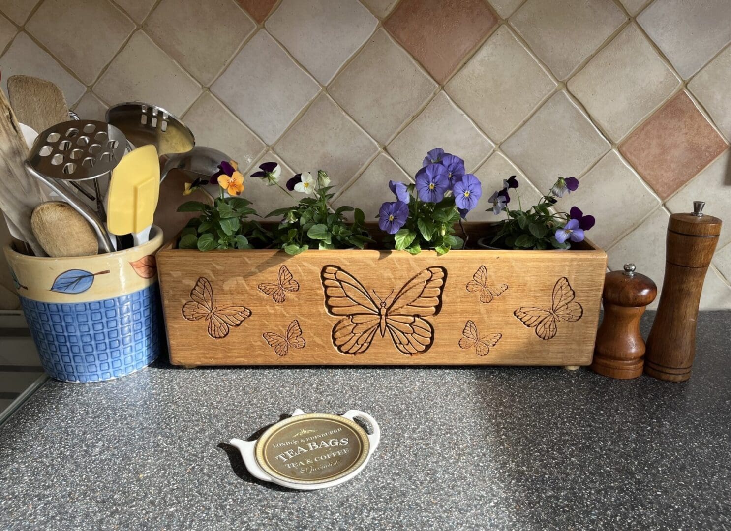Solid Oak Planter