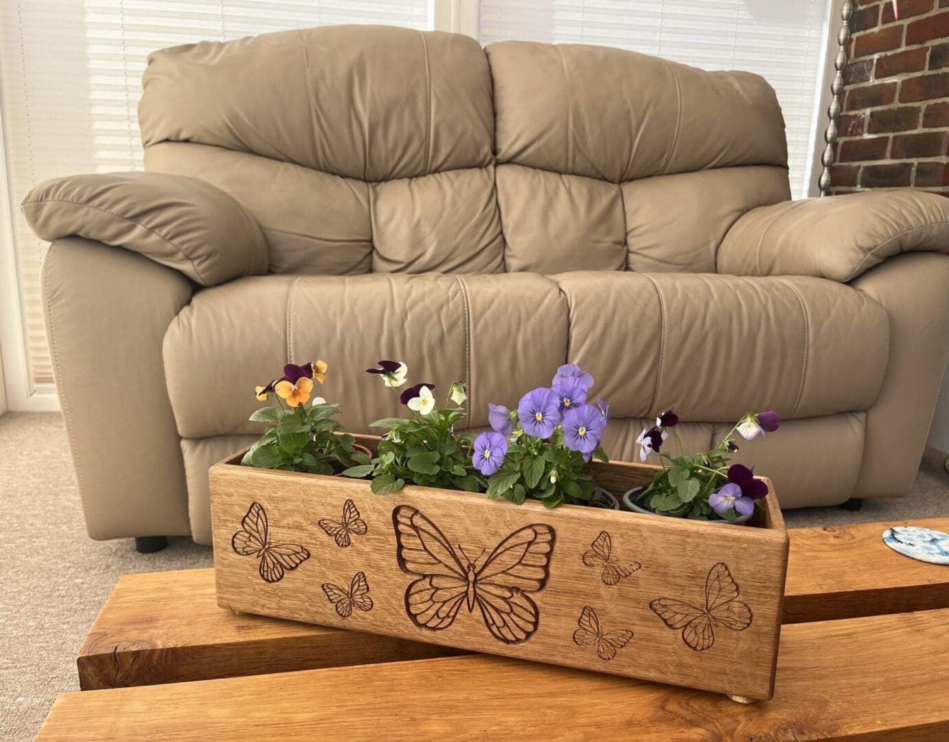 Solid Oak Planter