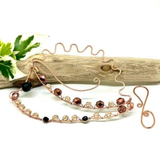 Hedgehog Decoration with Copper Wire and Crystal Beads