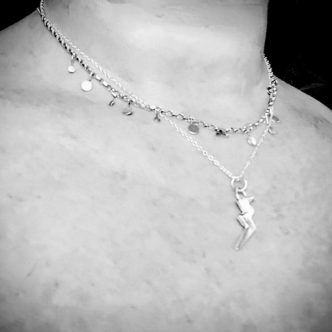 Lightning Bolt Silver Necklace Pendant - Image 6