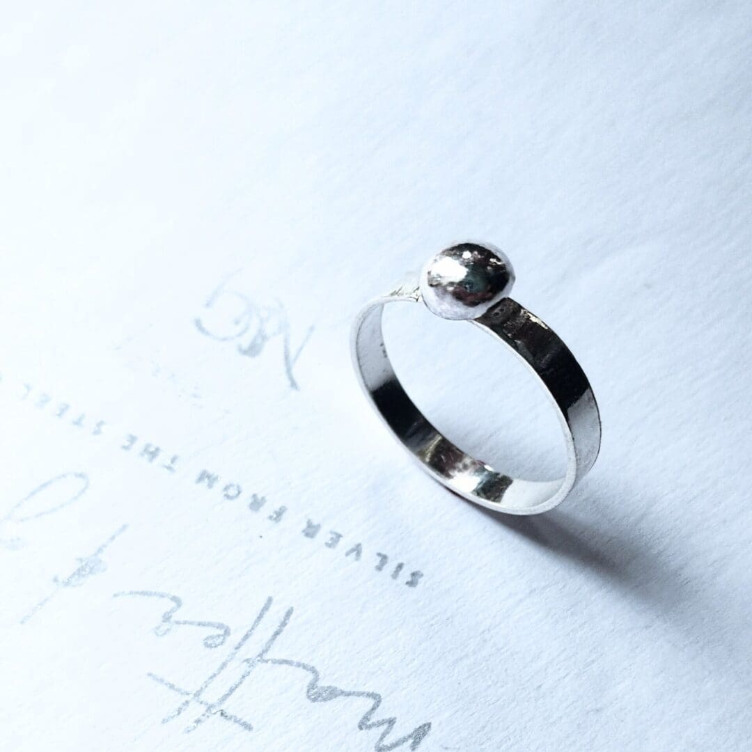 Silver Pearl Ring - Image 4