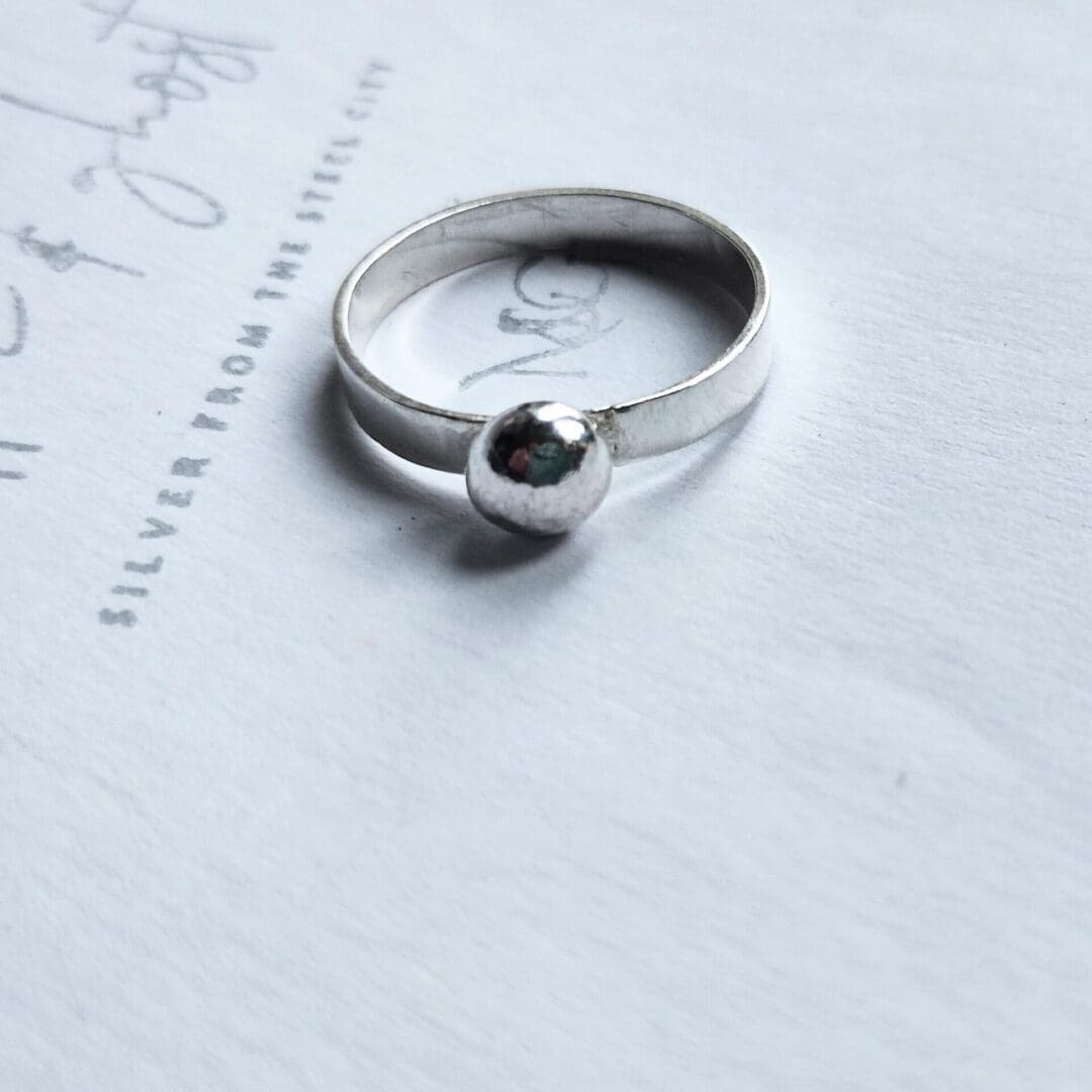 Silver Pearl Ring - Image 8