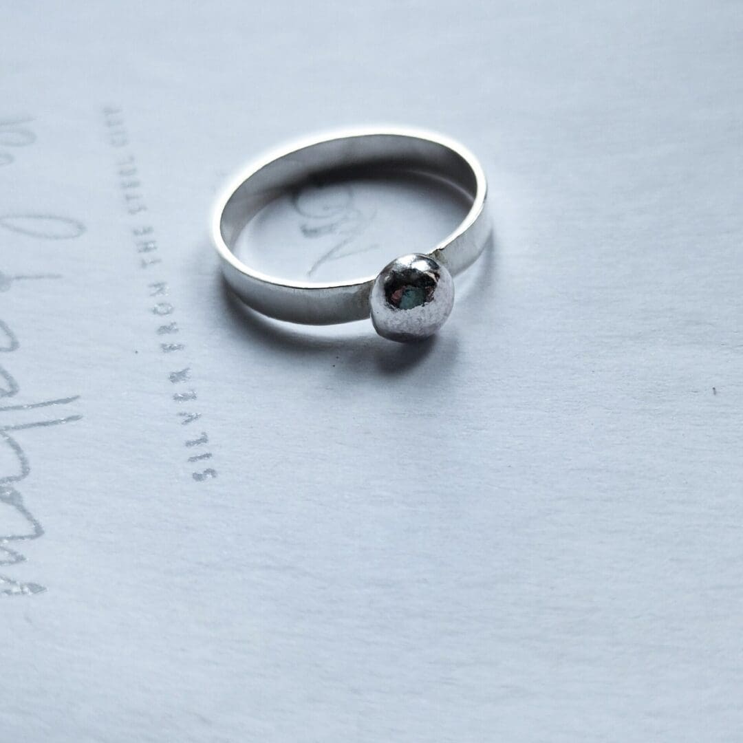 Silver Pearl Ring - Image 5
