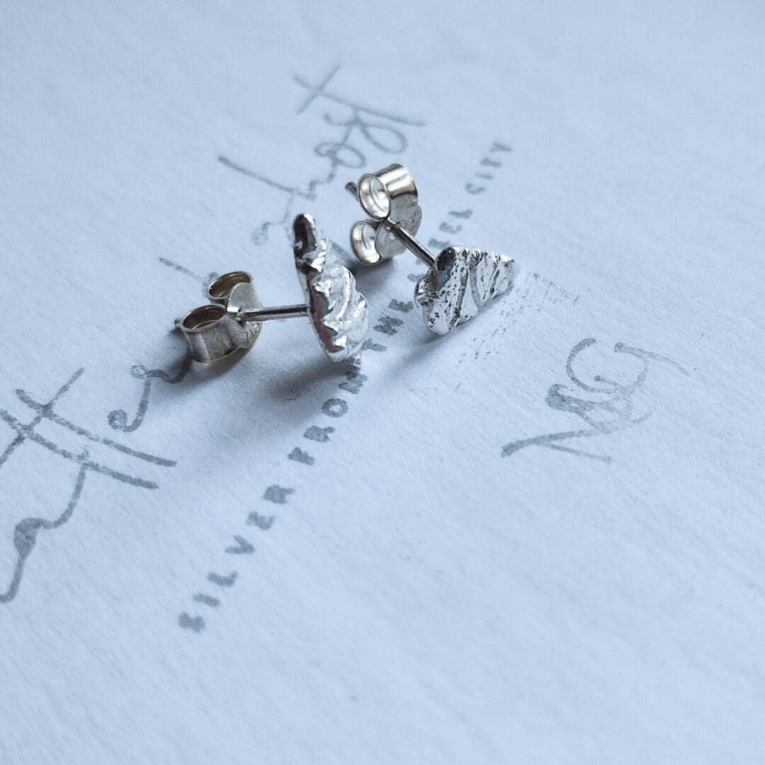 Silver Christmas Tree Earrings - Image 4