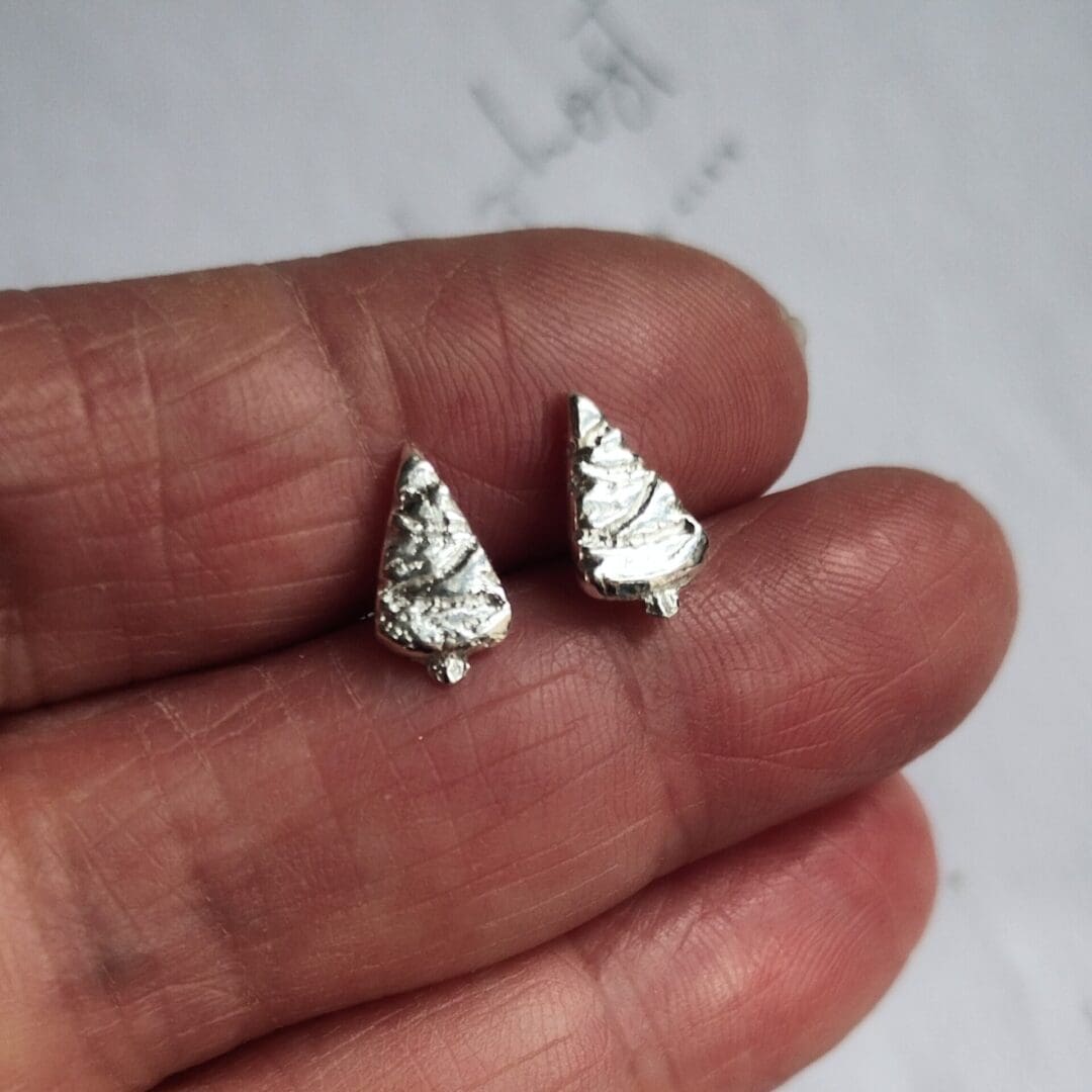 Silver Christmas Tree Earrings - Image 8
