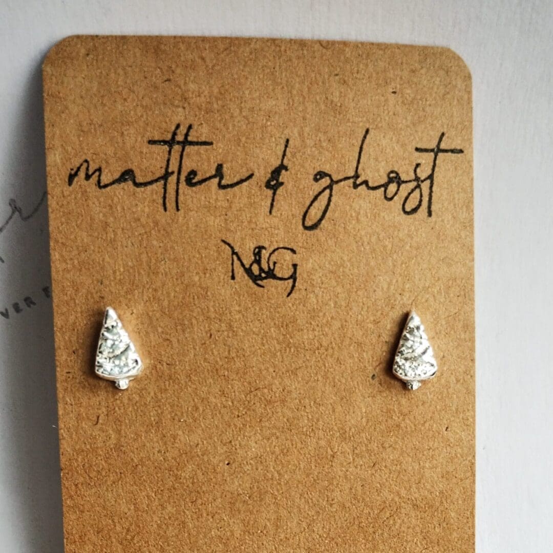 Silver Christmas Tree Earrings - Image 6
