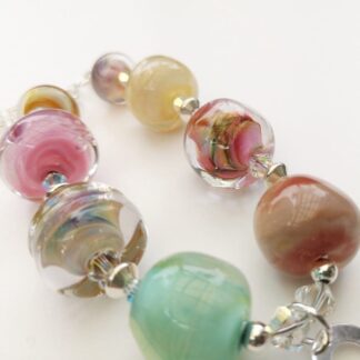 Lampwork glass necklace