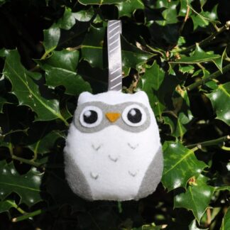 Cute handmade felt owl Christmas decoration