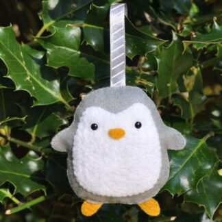 Cute handmade felt penguin Christmas decoration