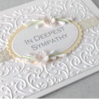 Handmade with deepest sympathy card quilled