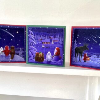Pack of three Tomten Christmas cards