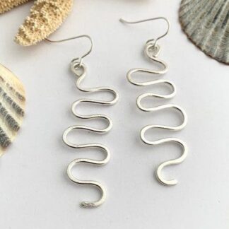Zig Zag Sterling Silver Earrings