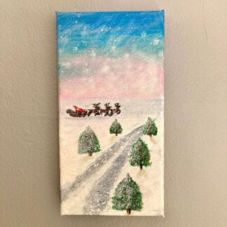 Father Christmas delivery painting