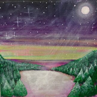 Winter trees painting